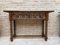 Vintage Spanish Carved Console Table with Turned Legs, 1940s, Image 3