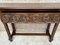 Vintage Spanish Carved Console Table with Turned Legs, 1940s, Image 4