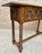 Table Console Vintage Sculpté avec Pieds Tournés, Espagne, 1940s 7