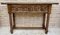 Vintage Spanish Carved Console Table with Turned Legs, 1940s, Image 12
