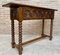 Vintage Spanish Carved Console Table with Turned Legs, 1940s 11