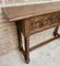 Vintage Spanish Carved Console Table with Turned Legs, 1940s 15