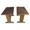 French Bistro Tables in Wood and Iron by Baumann Factory, 1970s, Set of 2 1