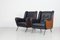 3-Seat Sofa and Armchairs in Teak and the Iron Leg Frame with Brass Sleeves from Arflex, 1950s, Set of 3 18