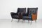 3-Seat Sofa and Armchairs in Teak and the Iron Leg Frame with Brass Sleeves from Arflex, 1950s, Set of 3, Image 18