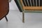 Divano a tre posti e poltrone in teak e gambe in ferro con maniche in ottone di Arflex, anni '50, set di 3, Immagine 49
