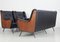 3-Seat Sofa and Armchairs in Teak and the Iron Leg Frame with Brass Sleeves from Arflex, 1950s, Set of 3 9