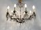 Vintage Chandelier in Brass and Glass Light, 1950s 2