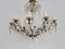 Vintage Chandelier in Brass and Glass Light, 1950s, Image 4