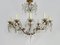 Vintage Chandelier in Brass and Glass Light, 1950s, Image 1