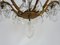 Lámpara de araña vintage de latón y vidrio, años 50, Imagen 10