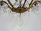 Vintage Chandelier in Brass and Glass Light, 1950s 10