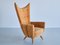 Sessel aus Samt & Kanneliertem Nussholz von Guglielmo Ulrich, Italien, 1940er 2
