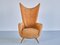 Fauteuil en Velours et Noyer Cannelé par Guglielmo Ulrich, Italie, 1940s 1