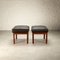 Vintage Rosewood and Leather Stools attributed to Finn Juhl, Denmark, 1960s, Set of 2 3
