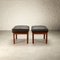 Vintage Rosewood and Leather Stools attributed to Finn Juhl, Denmark, 1960s, Set of 2, Image 3