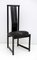 Sedie laccate nere con schienale alto attribuite a Charles Rennie Mackintosh, 1979, set di 4, Immagine 2