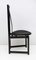 Black Lacquered Chairs with High Backrest attributed to Charles Rennie Mackintosh, 1979, Set of 4 4