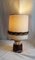 Vintage German Table Lamp with Brown Patterned Ceramic Foot in the style of Fat Lava by Dümler & Breiden 4