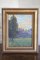 Landscape Scene with Cattle Grazing at Sunrise, Early 1900s, Oil on Board, Framed 1