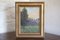 Landscape Scene with Cattle Grazing at Sunrise, Early 1900s, Oil on Board, Framed 3