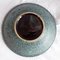 Vintage German Fruit Bowl with Turquoise Glaze and Gold Decor from Jasba, Image 3