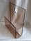 Vintage Wall-Hanging Newspaper Stand in Brown Tinted Acrylic Glass, 1970s 5