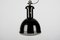 Lámpara colgante Bauhaus industrial en negro adaptado a Zeiss, años 30, Imagen 1