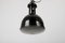 Industrial Bauhaus Black Pendant Light attirbuted to Zeiss, 1930s 2