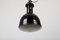 Lámpara colgante Bauhaus industrial en negro adaptado a Zeiss, años 30, Imagen 2