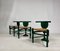 Grüne Beistellstühle im Stil von Bernhard Hoetger, 3er Set 13