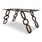 Mid-Century Brutalist Iron Chain Link Coffee Table 1