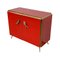 Sideboard with Two Doors in Red Murano Glass, 1980s 3