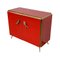Sideboard with Two Doors in Red Murano Glass, 1980s, Image 3