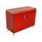 Sideboard with Two Doors in Red Murano Glass, 1980s 2