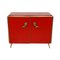 Sideboard with Two Doors in Red Murano Glass, 1980s, Image 1