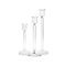 Luna Candleholders in Clear Blown Glass by Aldo Cibic for Paola C., Set of 3 1
