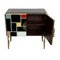 Two-Door Sideboard in Black Murano Glass with Multicolored Inserts, 1980s, Image 6