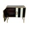 Sideboard in Black and White Murano Glass, 1980s 5