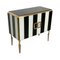 Sideboard in Black and White Murano Glass, 1980s 2