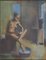 Françoise Gilot, Hammam Scene, Nude in the Bathroom, 1956, Original Drawing in Pastel 2