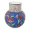 Hand Painted Decorative Turkish Vase with Floral Motifs, Image 1