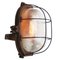 Industrielle Vintage Wandlampe aus Gusseisen in Rostrot 3