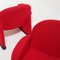 Chaises Vintage Rouges dans le style de Pierre Paulin, 1970s, Set de 2 5