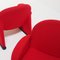 Sedie vintage rosse nello stile di Pierre Paulin, anni '70, set di 2, Immagine 5