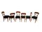 Biedermeier Shovel Chairs in Walnut, Roots Veneer, South Germany, 1845, Set of 6 3