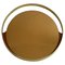Espejo minimalista redondo de bronce atribuido a Rimadesio, Italia, años 70, Imagen 1