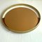Espejo minimalista redondo de bronce atribuido a Rimadesio, Italia, años 70, Imagen 4