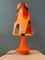 Lámpara de mesa era espacial naranja, años 70, Imagen 2