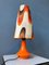Lámpara de mesa era espacial naranja, años 70, Imagen 6